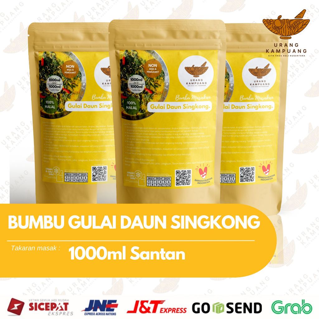 

Bumbu Gulai Daun Singkong 1000ml Santan Non MSG dan Pengawet Urang Kampuang Food
