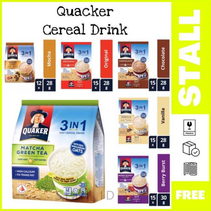 

>>>>>] Quaker 3 in 1 Oatmeal Cereal Drink Malaysia 3in1 Oat Cereal Aneka Rasa
