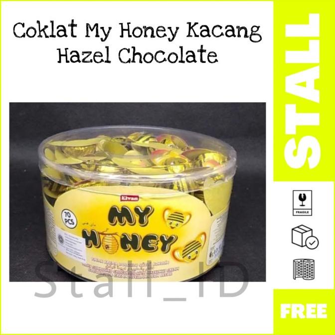 

] Coklat My Honey Kacang Hazel Chocolate 560 gr isi 70pcs