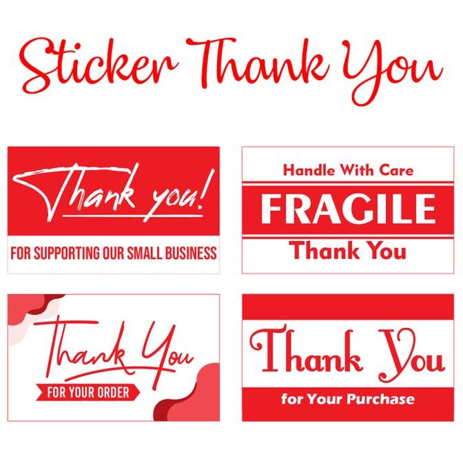 

Silahkan Order] Sticker Thank You Fragile Pecah Belah Urgent Stiker Label Pengiriman