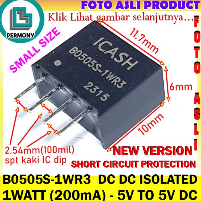 B0505S 1WR3 dc isolated power module BS0505S-1WR3 5V to 5V converter