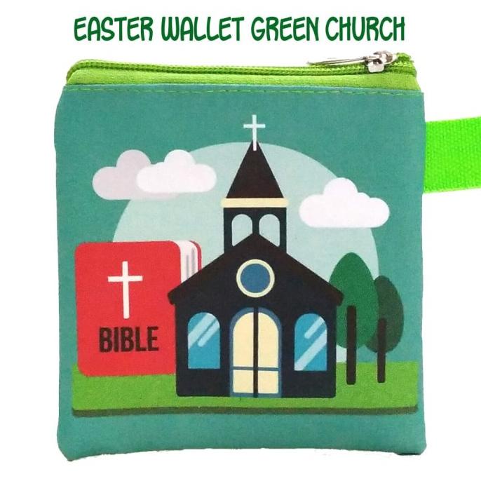 

monggo] Easter Wallet Green Church Goodie Bag Passover Day Jumat Agung Gereja
