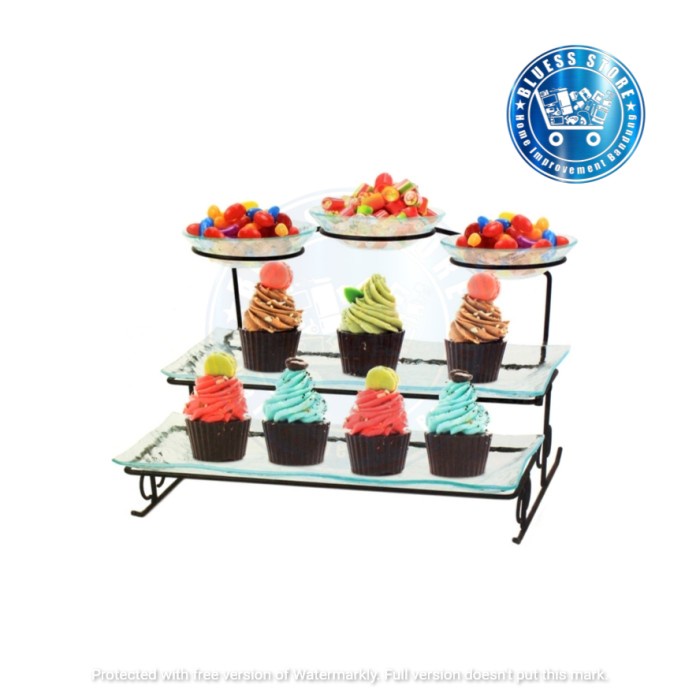 APPETITE WADAH SAJI DENGAN RAK TINGKAT TEMPAT SAJI MAKANAN TEMPAT KUE