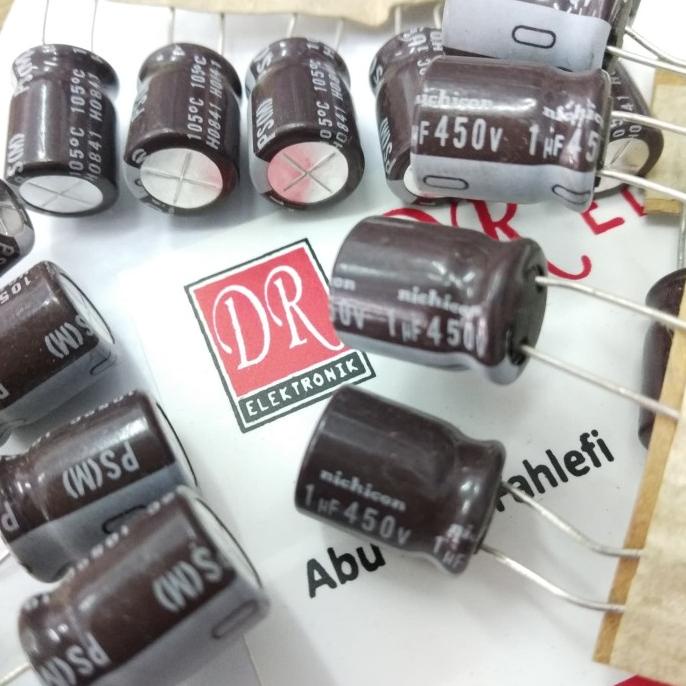 Capasitor Kapasitor Elco 1uf 450v 1 uf mikro 450 volt 450volt dre3