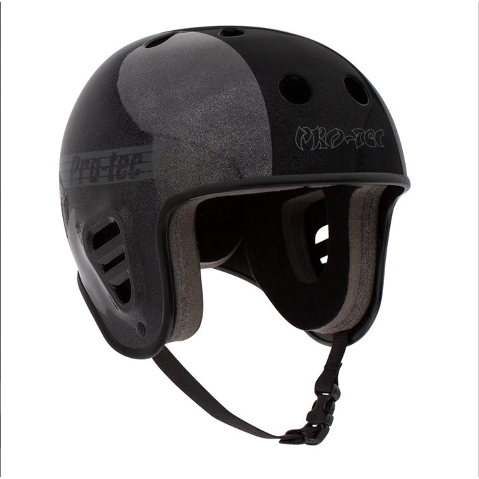 Helmet Protec Full Cut Hosoi Metallic Black / Helm Bmx Skate Inline Kualitas Premium
