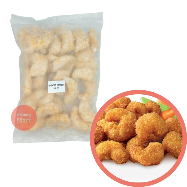 

Bento Shrimp Breaded Popcorn 500Gr Frozen Udang Pop Tepung Roti