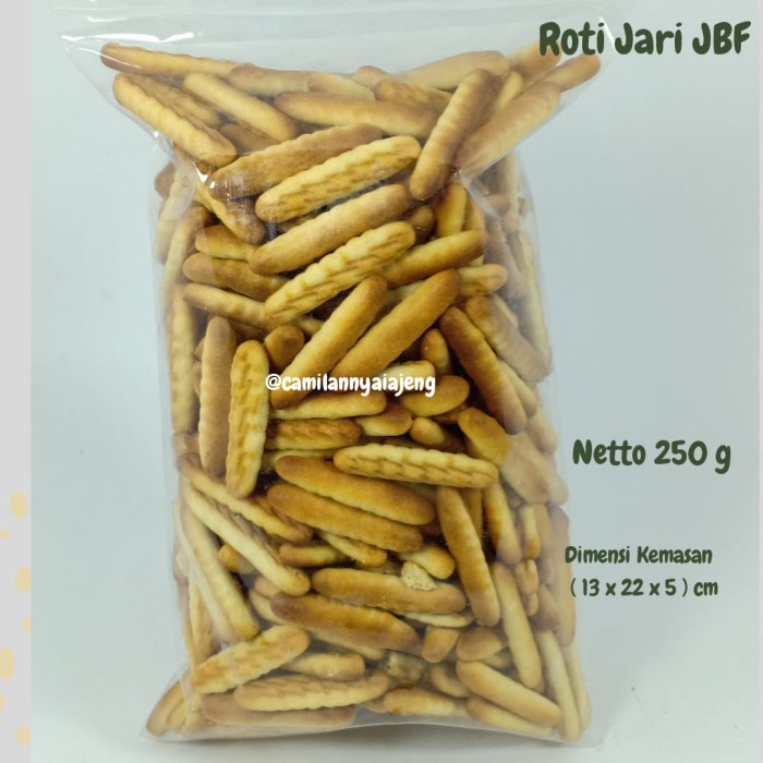 

Roti Biskuit Kering Stik Jari Bulan Sabit Mete Jbf Manis Gurih 250