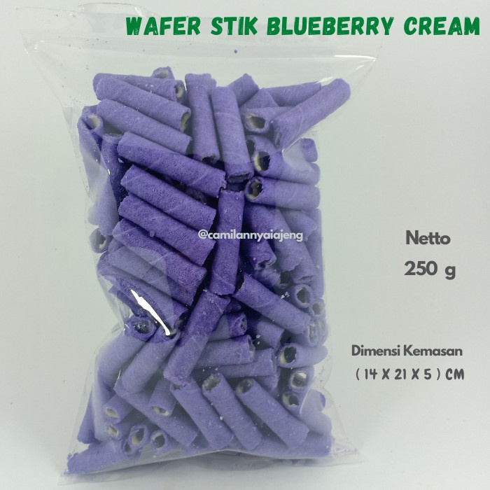 

Astor Wafer Stik Mini Roll Rasa Blueberry Cream Camilan Kiloan 250 G