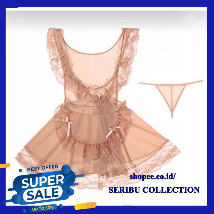 LINGERIE G STRING WANITA PIYAMA RENDA BONEKA BAJU TIDUR TALI  FREE ONGKIR 
