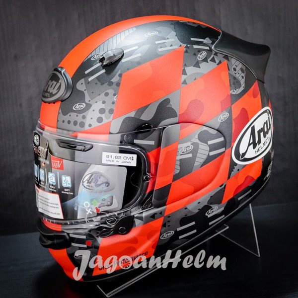 Arai Astro-Gx Checker Red Frost Arai Gx Fullface