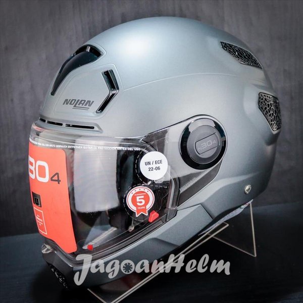 Nolan Helm N304 Vp Classic #02 Flat Vulcan Grey Modular Cross Over