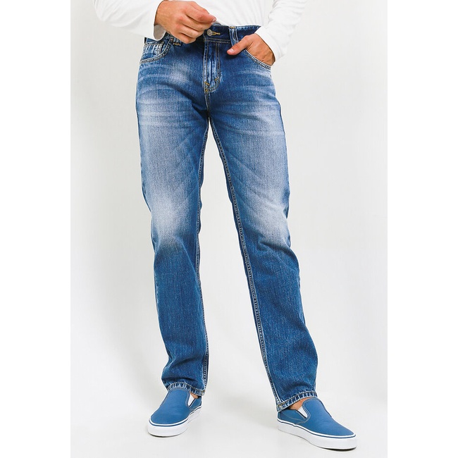 Celana Jeans Lois Original Pria Bawahan Warna biru Asli Fashion Slim Fit Denim Pants CFL030D1 Lelaki Klasik