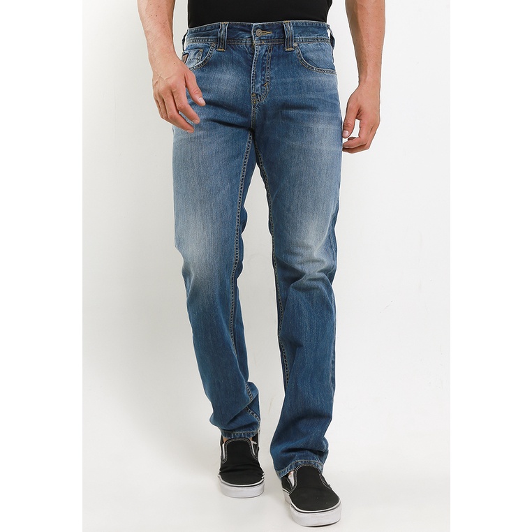 Celana Jeans Lois Original Pria Denim Warna biru 100% Asli Trendy Slim Fit Pants CFL049F Male Vintage