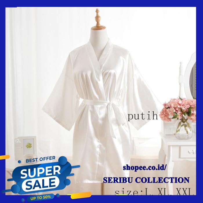 KIMONO BAJU TIDUR WANITA LINGERIE PIYAMA SEXY BAHAN SUTRA ES  DISKON GEDE 