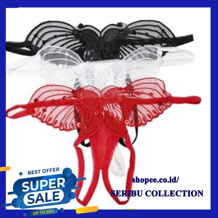 GSTRING CD WANITA CELANA DALAM SEXY TRANSPARAN LINGERIE THONG  EKSLUSIF 