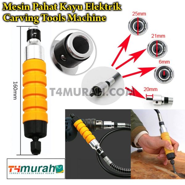 Mesin Pahat Ukir Kayu Chisel Carving Tools Adapter