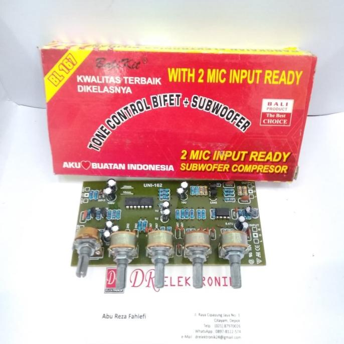 Diskon Tone Control Tun Kontrol Bifet Subwoofer JRC4558 4558 with 2 MIC input dre3 Diminati Banget