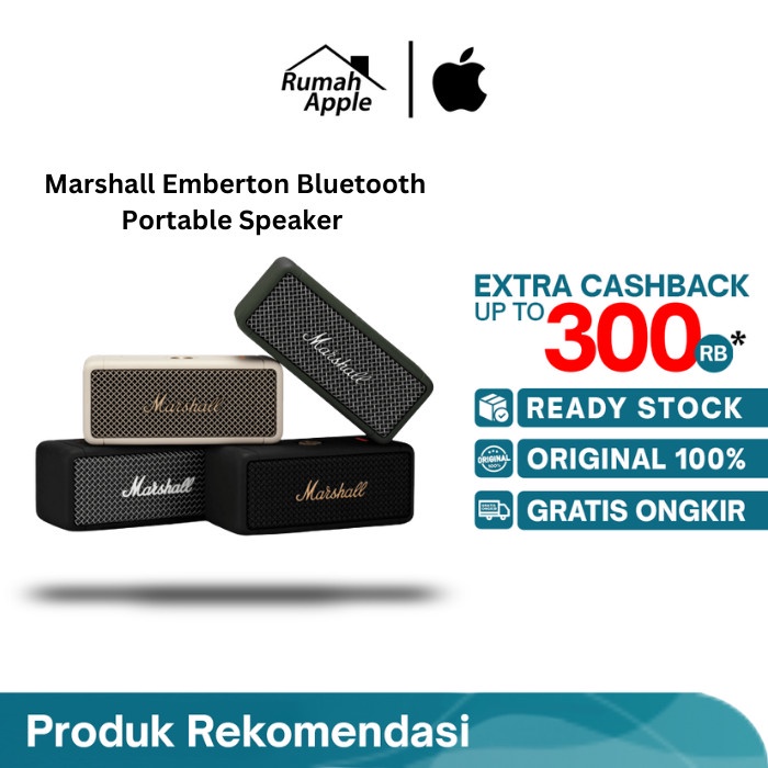 Marshall Emberton Portable Bluetooth Speaker / Wireless Speaker