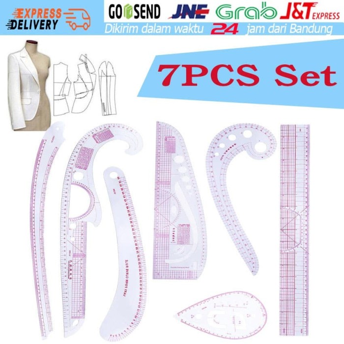 

Promo 7Pcs/Set Penggaris Jahit/Menjahit/Busana/Penjahit-Pola Quilting Ruler