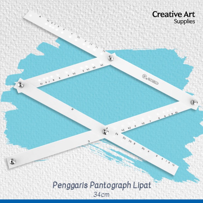 

Sarila Alat Ukur Pantograph Ukuran 34Cm Untuk Pembesar Gambar Penggaris Skala