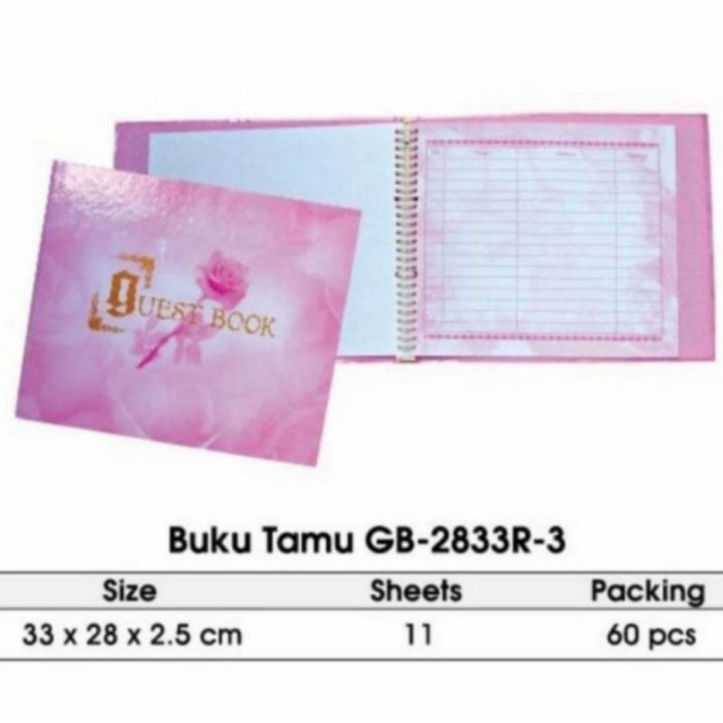 

Buku Tamu Besar GB-2833R-3 /buku daftar undangan