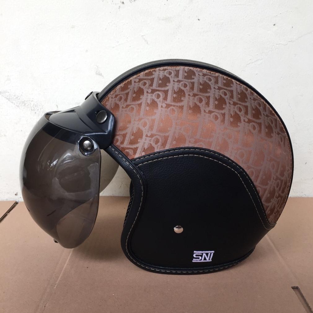 helm bogo motif helm bogo wanita kaca cembung helm bogo sni Gass