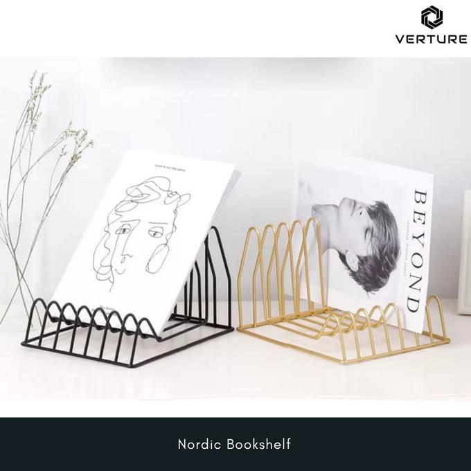 

populer] Verture Pembatas Buku Besi Model Nordic / Nordic Bookshelf