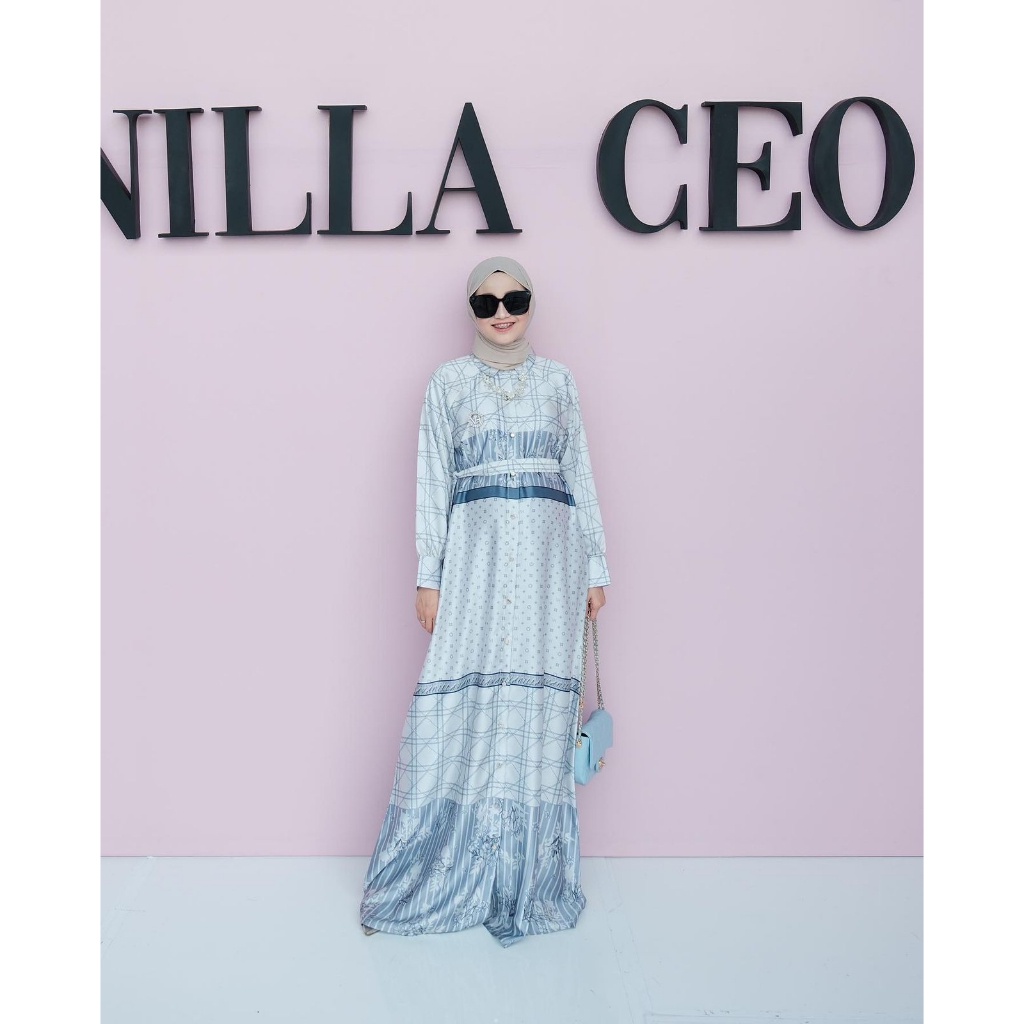 HRA VANILLA HIJAB - STUNNING DRESS - IVORY A81