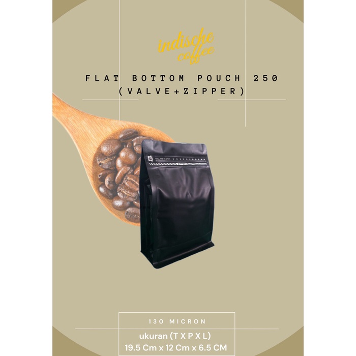 

Ready oke] KEMASAN KOPI/PACKAGING KOPI BIJI 250 GR HITAM DENGAN ZIPPER DAN VALVE