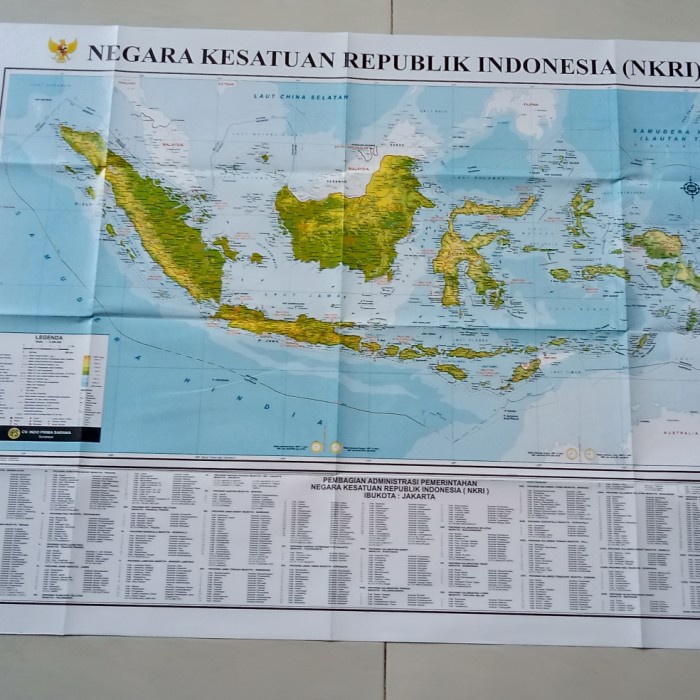 Promo Peta Indonesia Nkri Edisi Thn 2023 Lengkap 38 Provinsi (Peta Lipat)