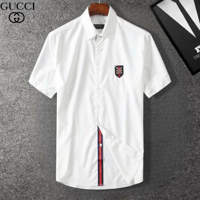 Kemeja Putih Pria Lengan Pendek Casual Import / Kemeja Branded Wafamart00