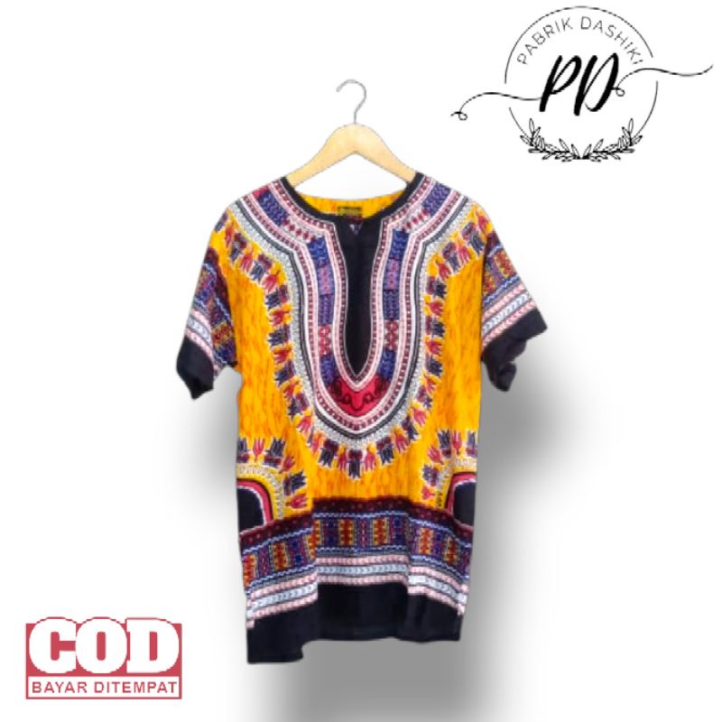 Baju dashiki uje warna/ baju pria wanita/ baju santai/ baju kaos dashiki