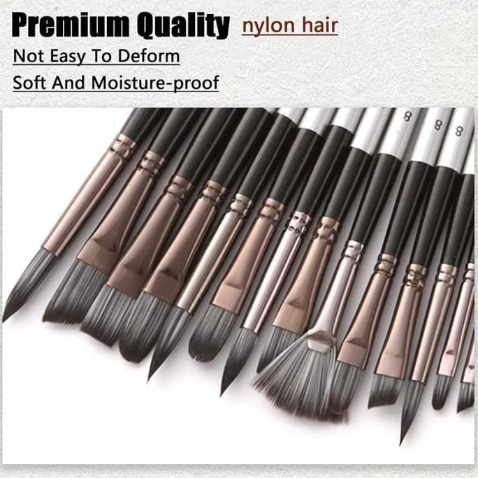 

Sale Kuas Alat Lukis Set Cat Air Minyak Nylon Paint Art Brush Premium 24Pcs Termurah Terlaris