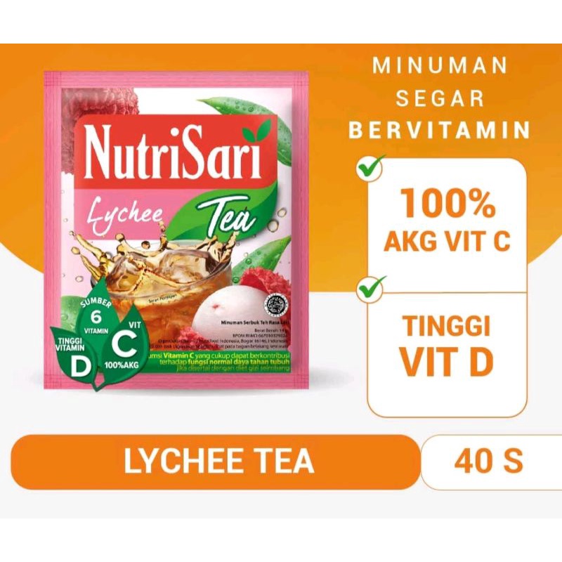 

Nutrisari Es Leci Tea - Minuman Buat Vitamin C & Vitamin D
