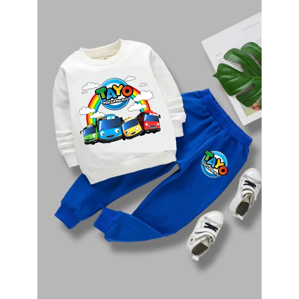 EXCLUSIVE ANAK ANAK Baju Setelan Anak Jogger Set Lengan Panjang Untuk Laki Laki Dan Perempuan