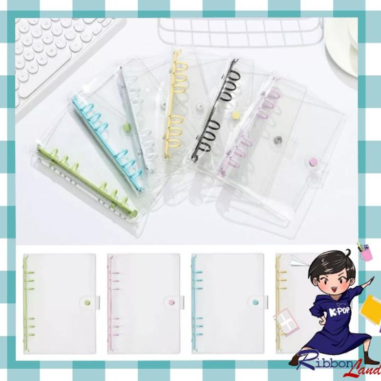 

Flash Sale - A5 A6 Binder Besi Warna Transparan 6 Ring ~