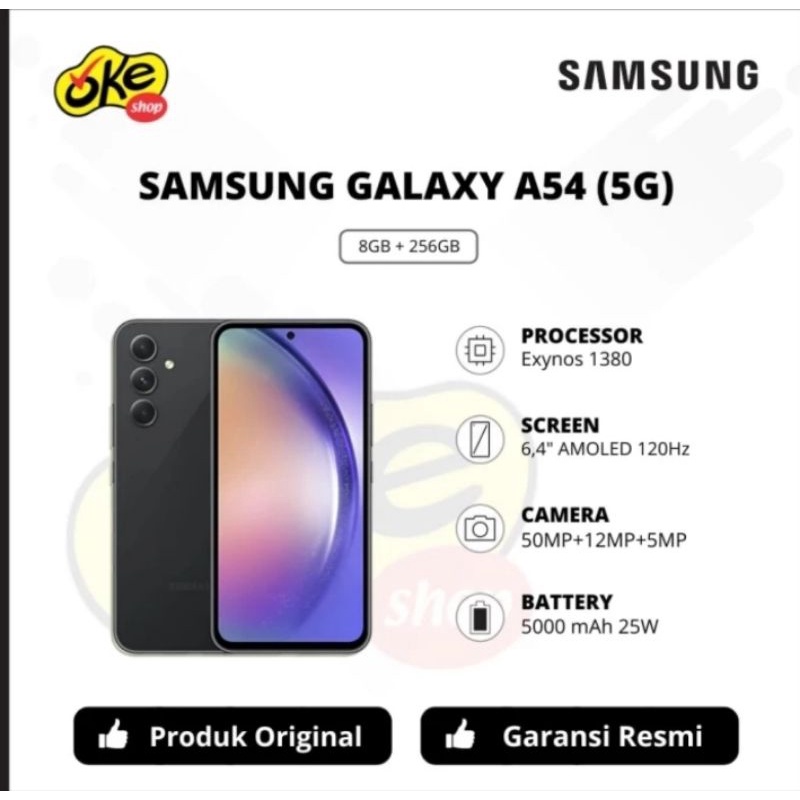 Samsung Galaxy A54 5G(8/256GB)-Garansi Resmi