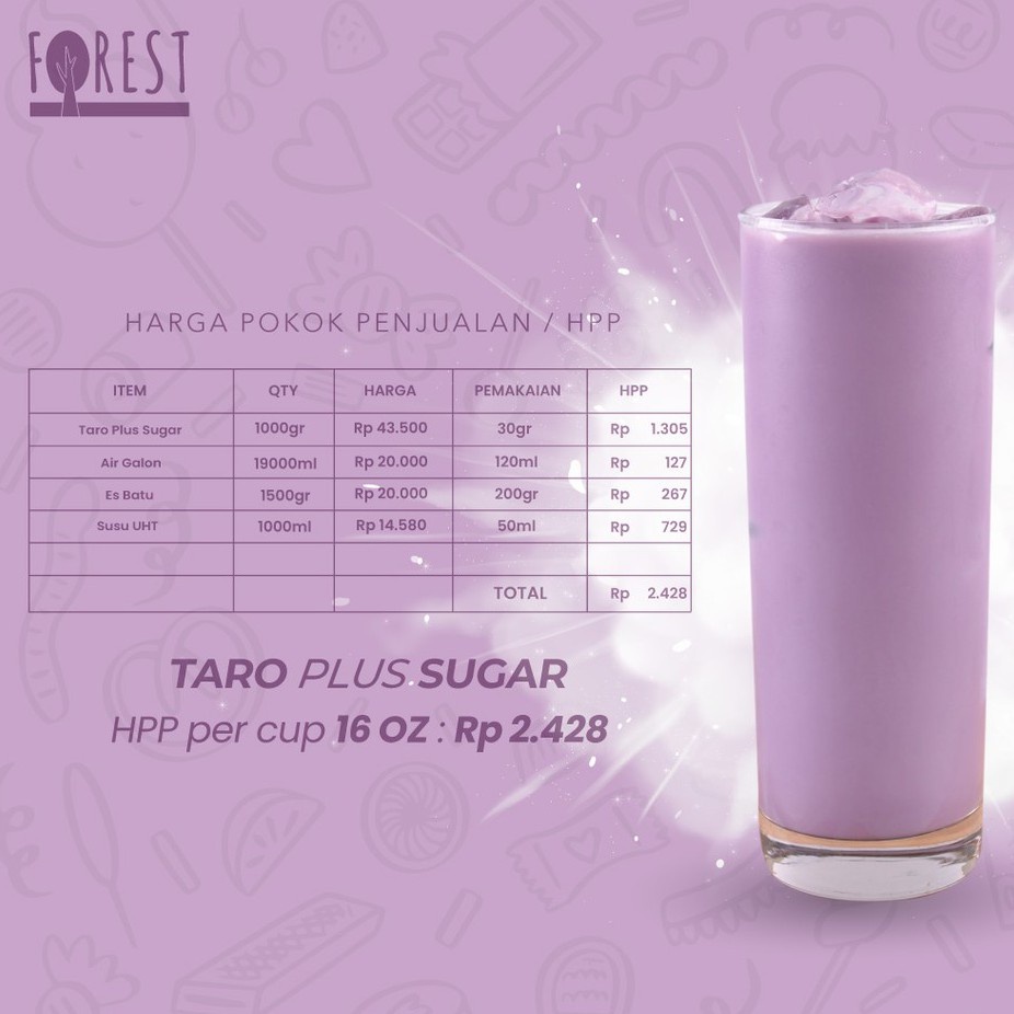 

Bubuk Numan Taro 1000G Plus Gula - Forest Bubble Drink