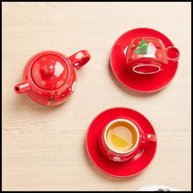 

GRATIS ONGKIR HAMPERS / GIFT SET CHRISTMAS TEAPOT SET ISI 5 KERETA SALJU SANTA !!!!!!!