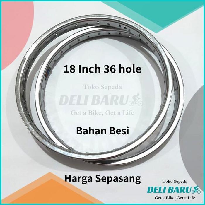 Rims Besi Velg 18 inch lingkar pelek lubang 36 sepeda anak BMX 20JVLZ