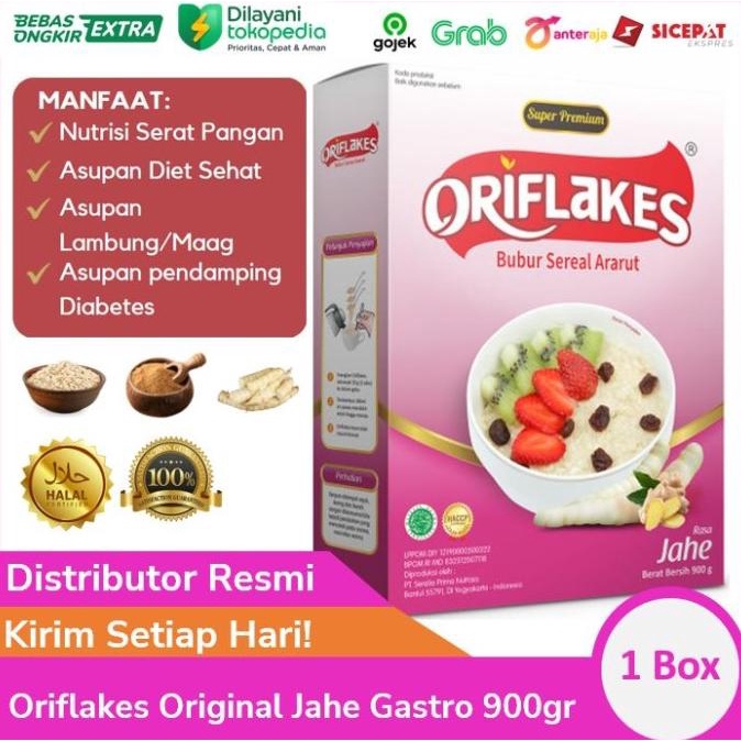 

{{{{}}] Oriflakes Gastro Jahe 900 gr Sereal Umbi Garut Gerd Asam Lambung
