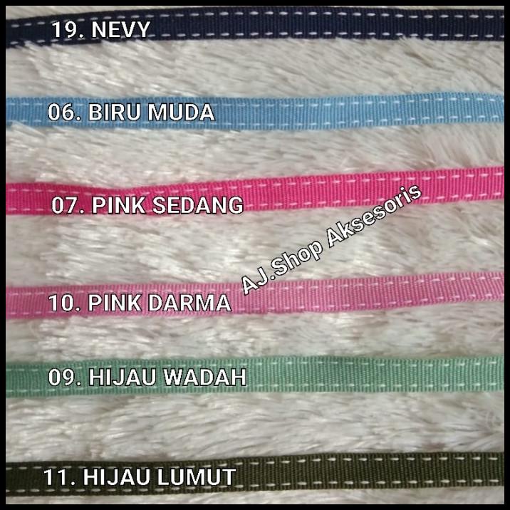 

HOT DEAL WEBBING TAPE /PITA BIS MOTIF BINTIK / PITA POLYESTER LEBAR 1 CM !!!!!!!