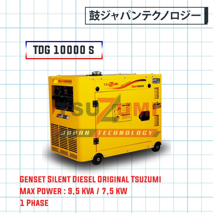 GENSET SILENT TSUZUMI TDG 10000 S