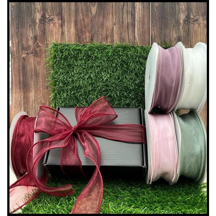 

TERMURAH PITA ORGANDI / PITA POLOS / PITA KADO 1 ROLL 10M, LEBAR 4CM REAL PIC !!!!!