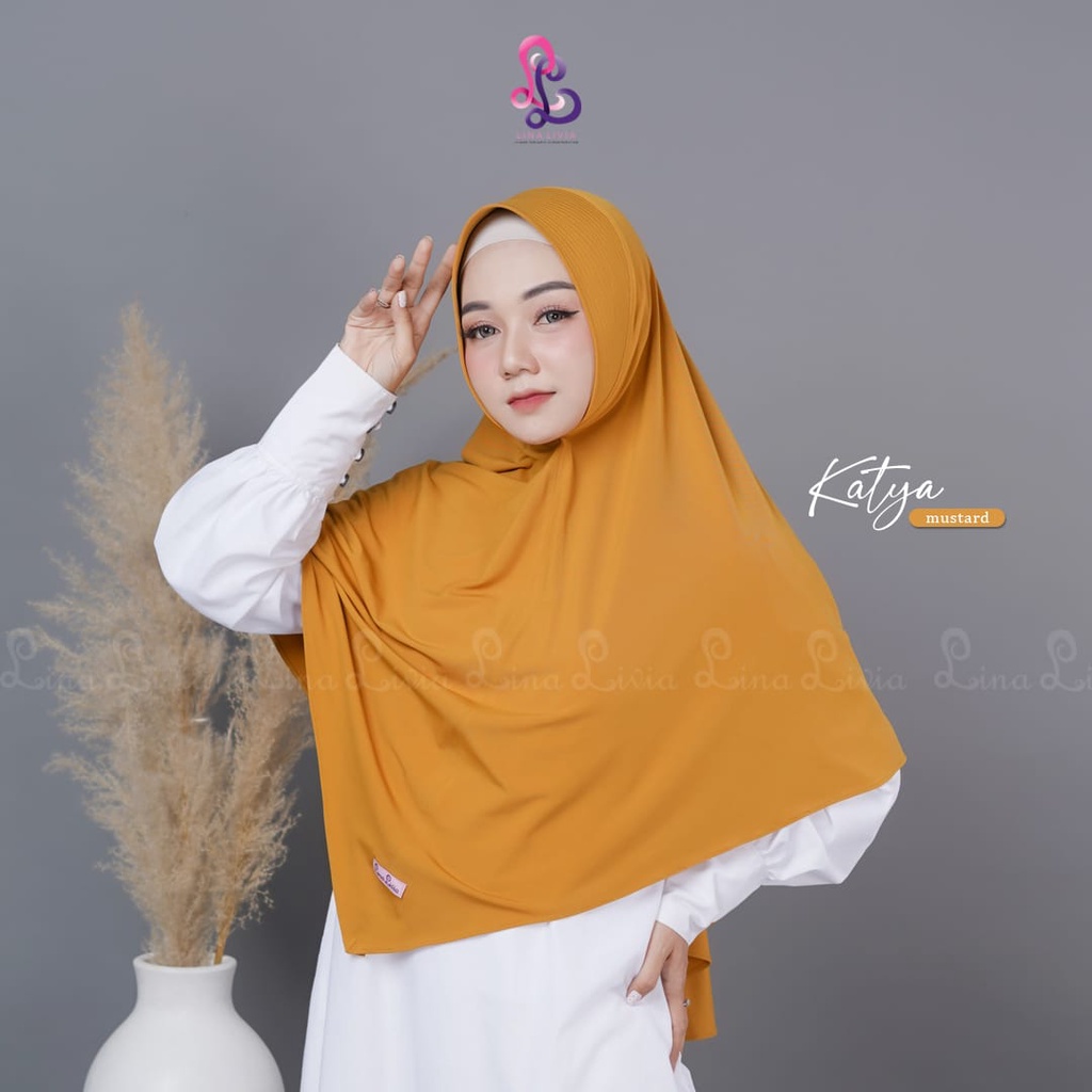 STYLISH HIJAB DAILY KATYA LINALIVIA HIJAB ORIGINAL/ JILBAB SYAR'I MURAH/ HIJAB INSTAN PAD ANTEM /