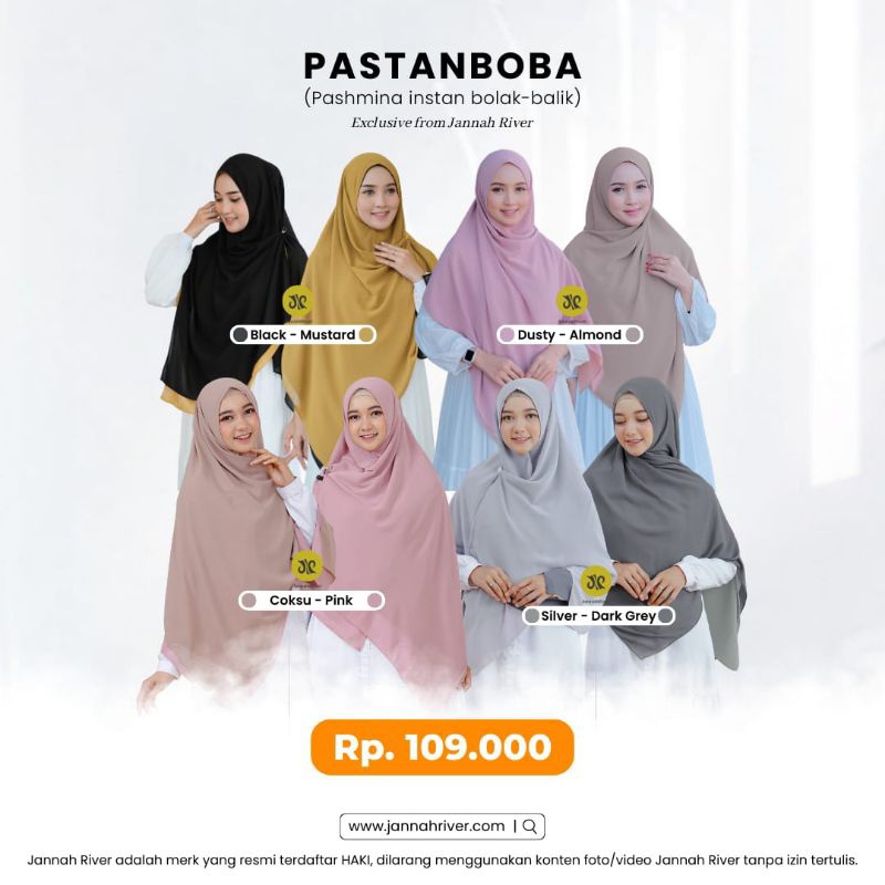 DAILY PREMIUM HIJAB PASTANBOBA ( PASHMINA INSTAN BOLAK BALIK)