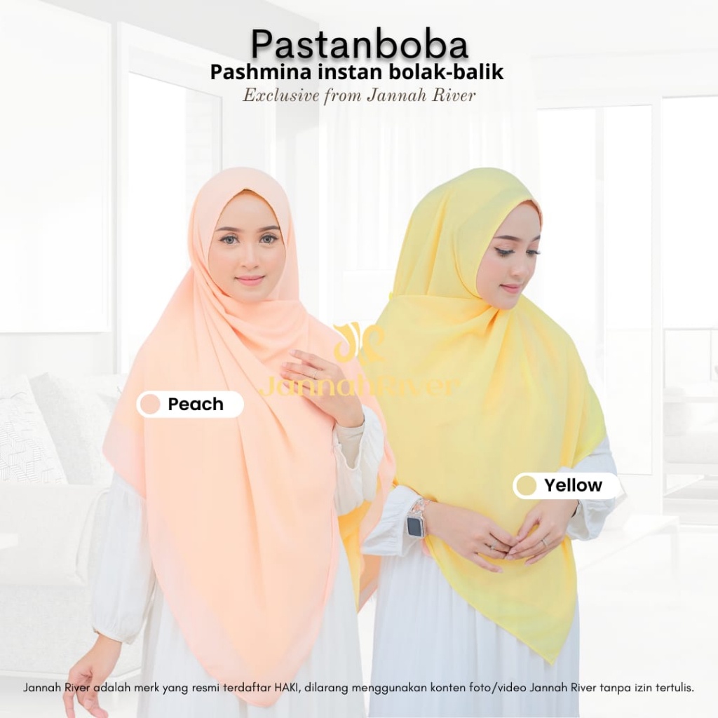 DAILY PREMIUM HIJAB Jannah River PASTANBOBA Special Edition Cotton Candy Size M Pashmina Instan