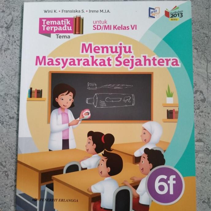 

SALE buku tematik Erlangga kelas 6F Termurah