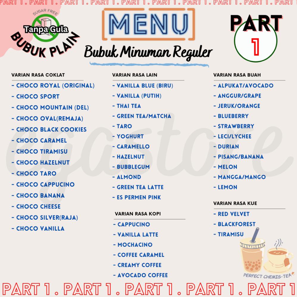 

Berkualitas! Bubuk Minuman Rasa PLAIN PART 1 1kg Serbuk Minuman Kekinian ..