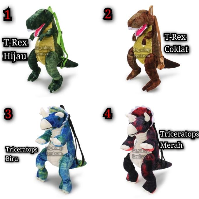 Tas Karakter Dino / Tas Dinosaurus / Tas Ransel Anak / Tas Boneka Dino